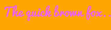 Image with Font Color EB60FF and Background Color FFA500